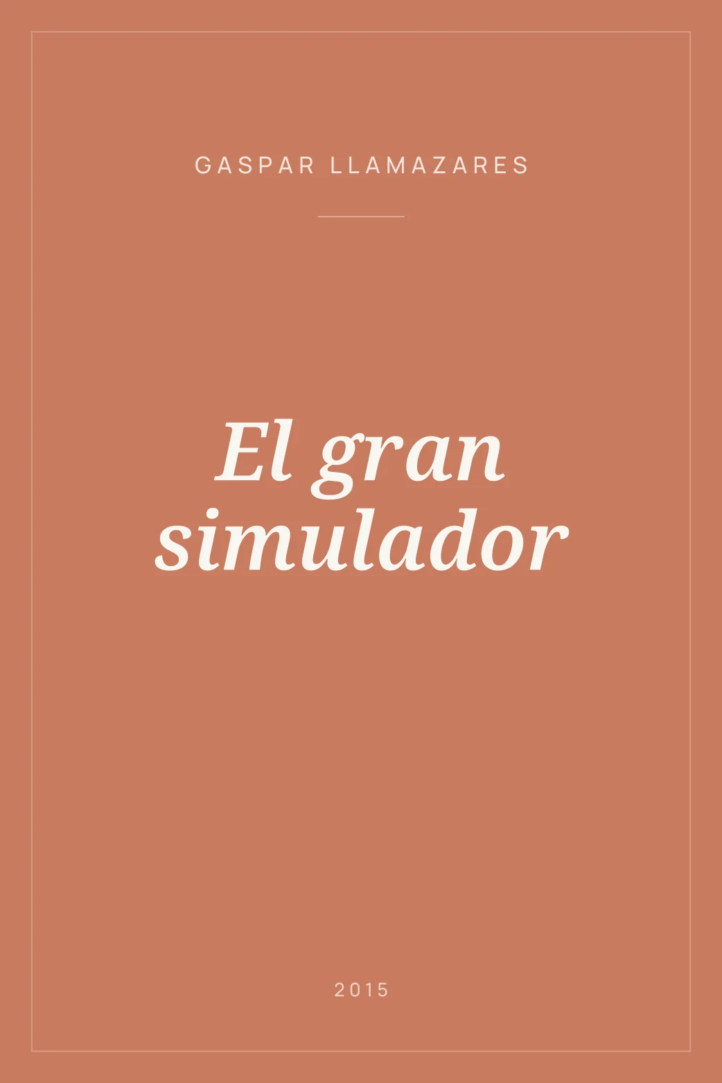 Portada de El gran simulador