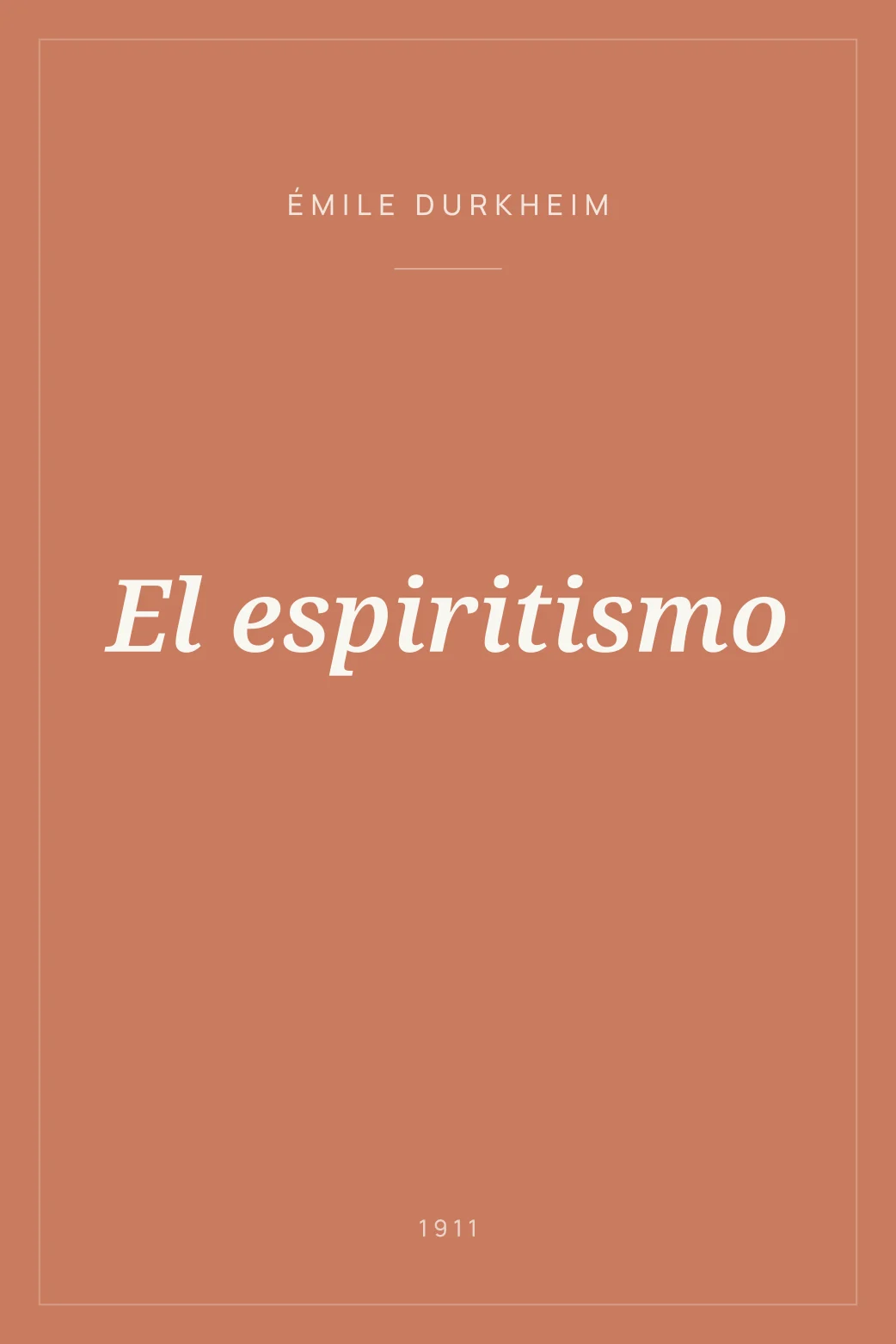 Portada de El espiritismo