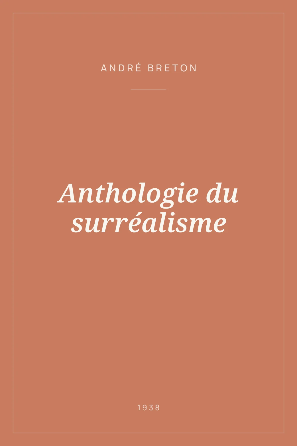 Portada de Anthologie du surréalisme