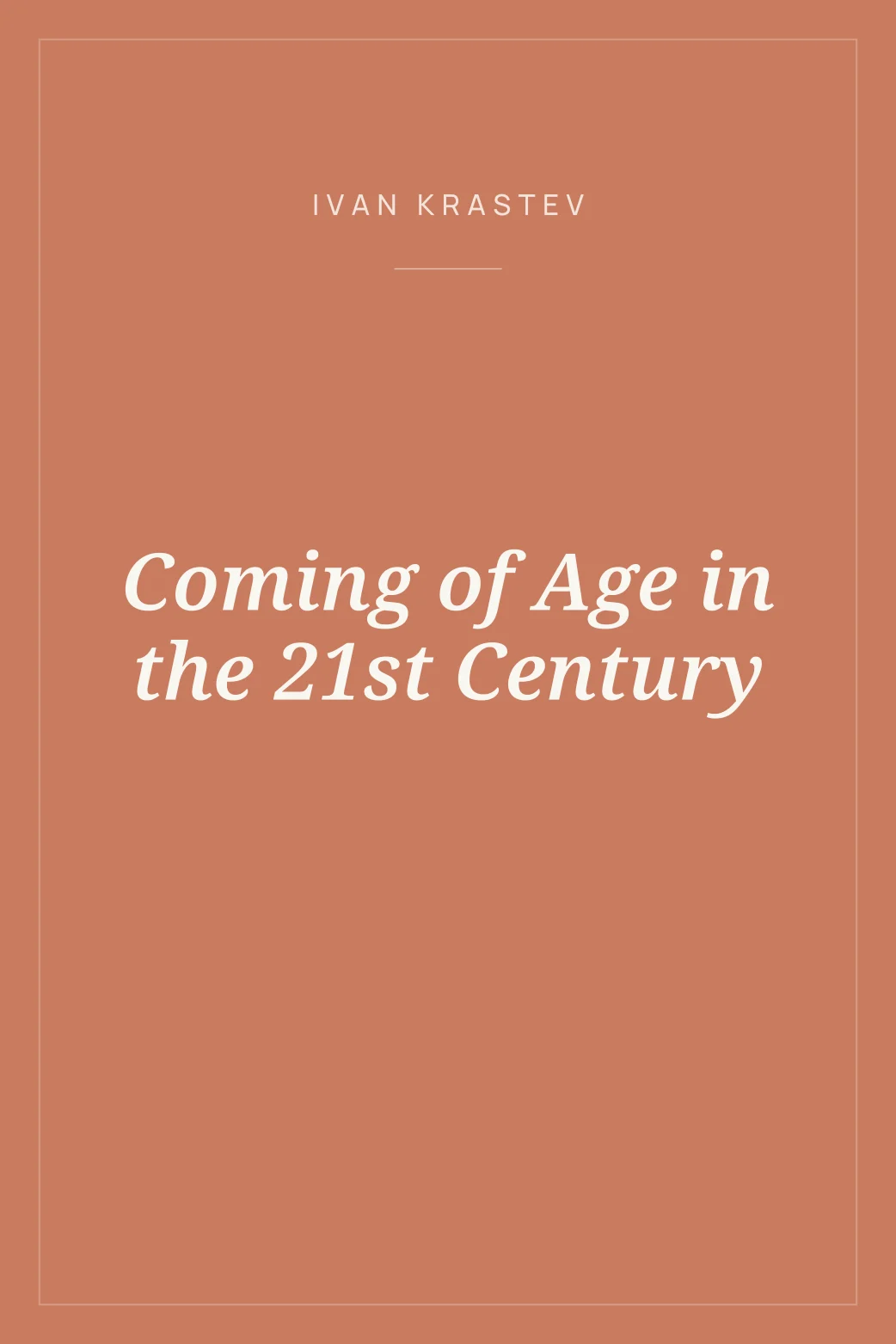 Portada de Coming of Age in the 21st Century