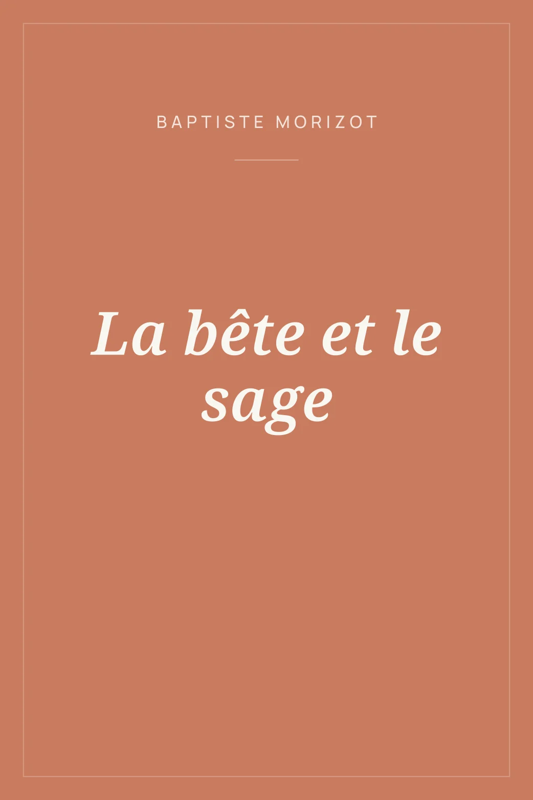 Portada de La bête et le sage
