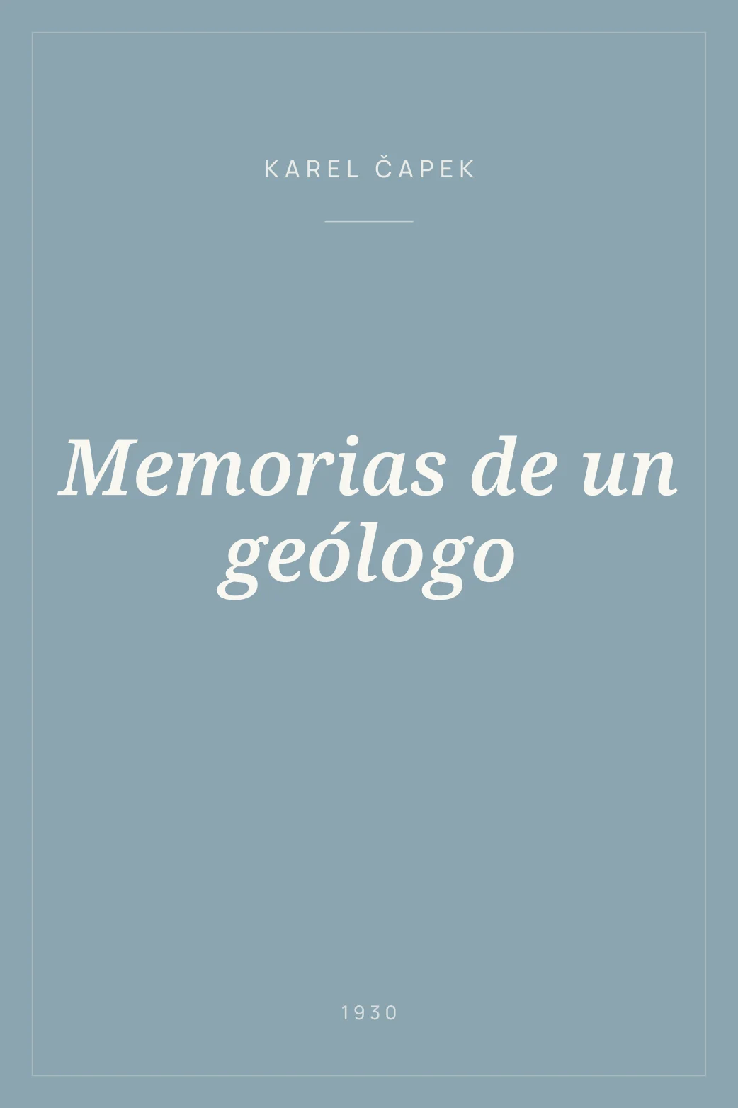 Portada de Memorias de un geólogo