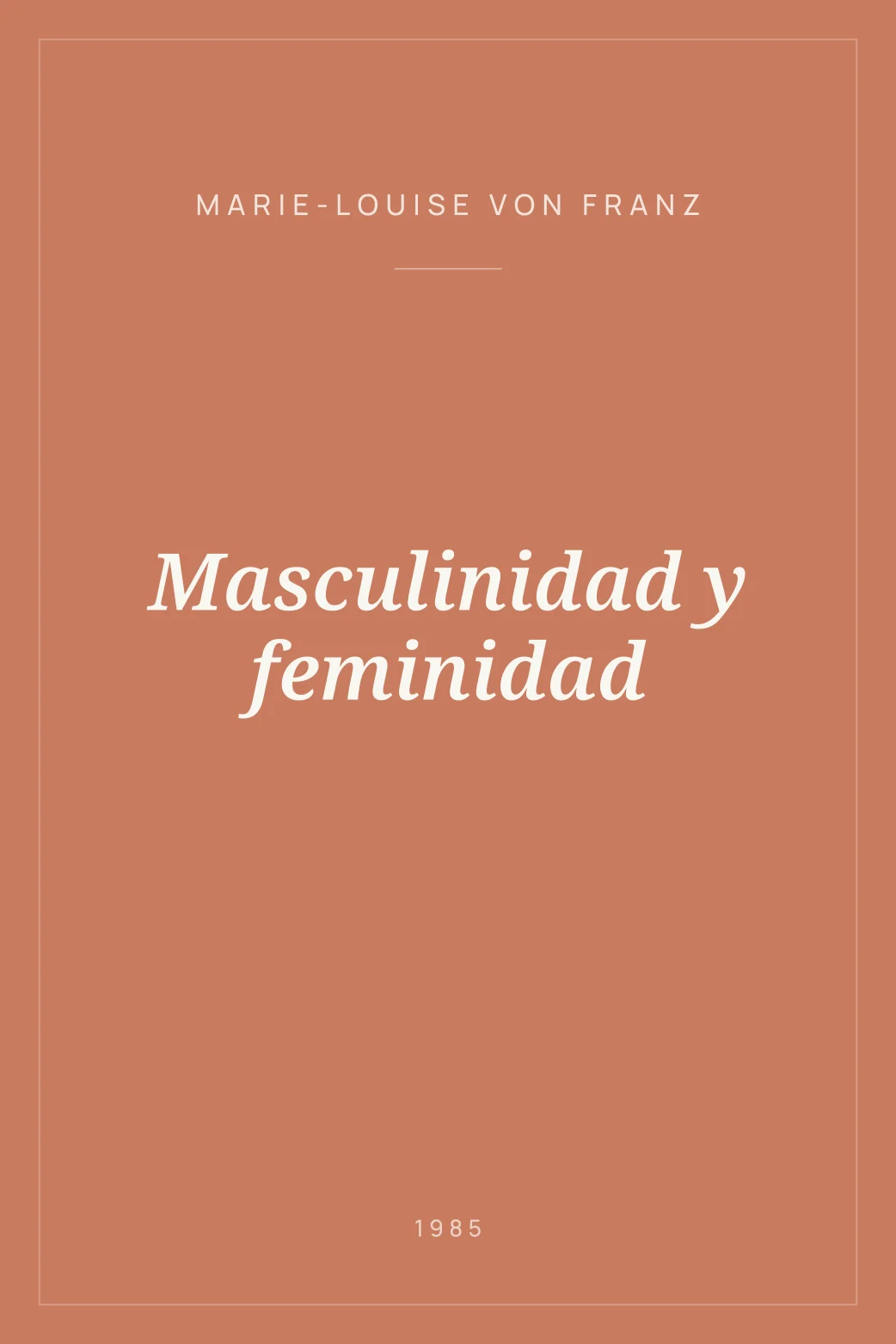 Portada de Masculinidad y feminidad