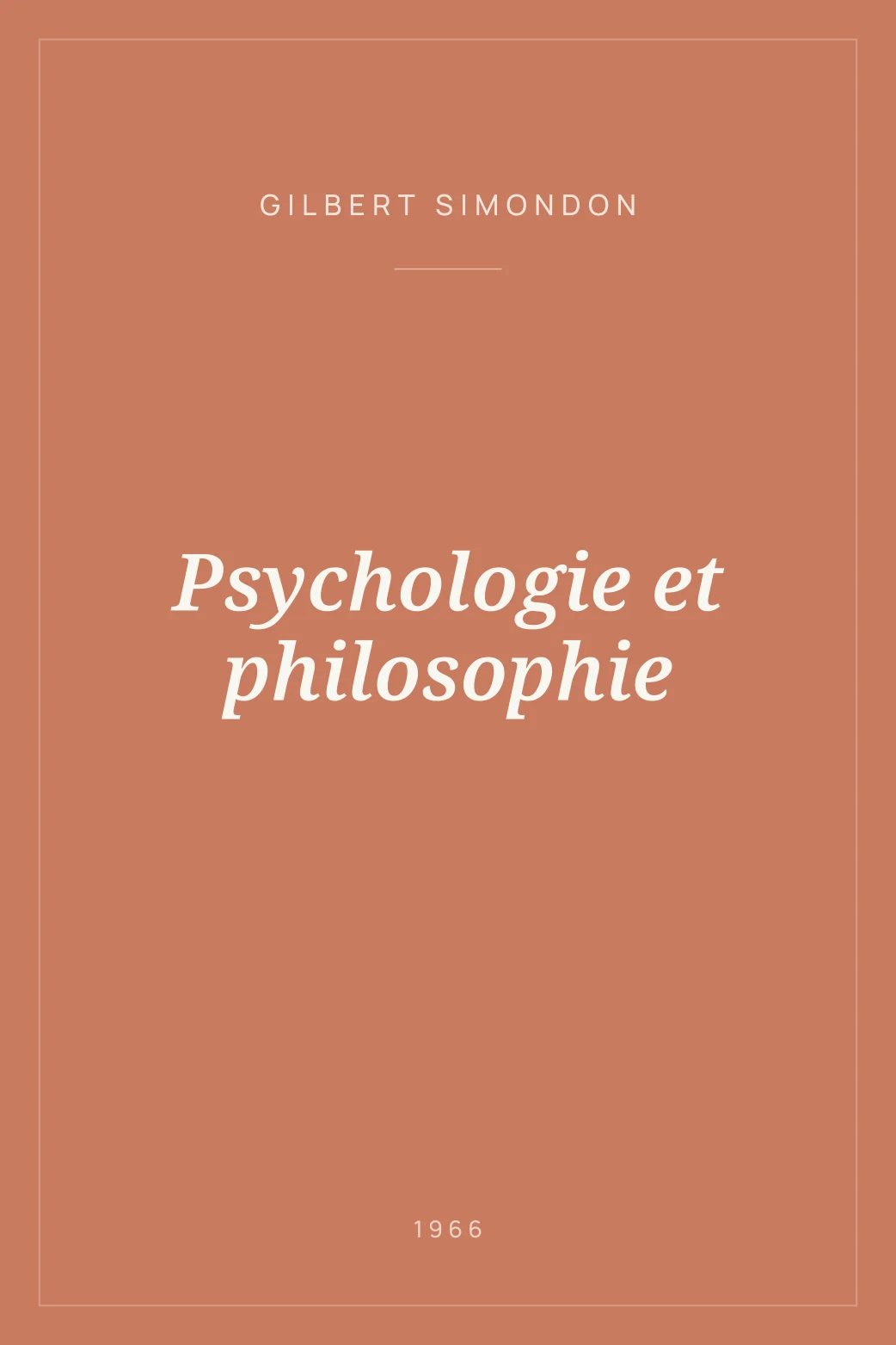 Portada de Psychologie et philosophie