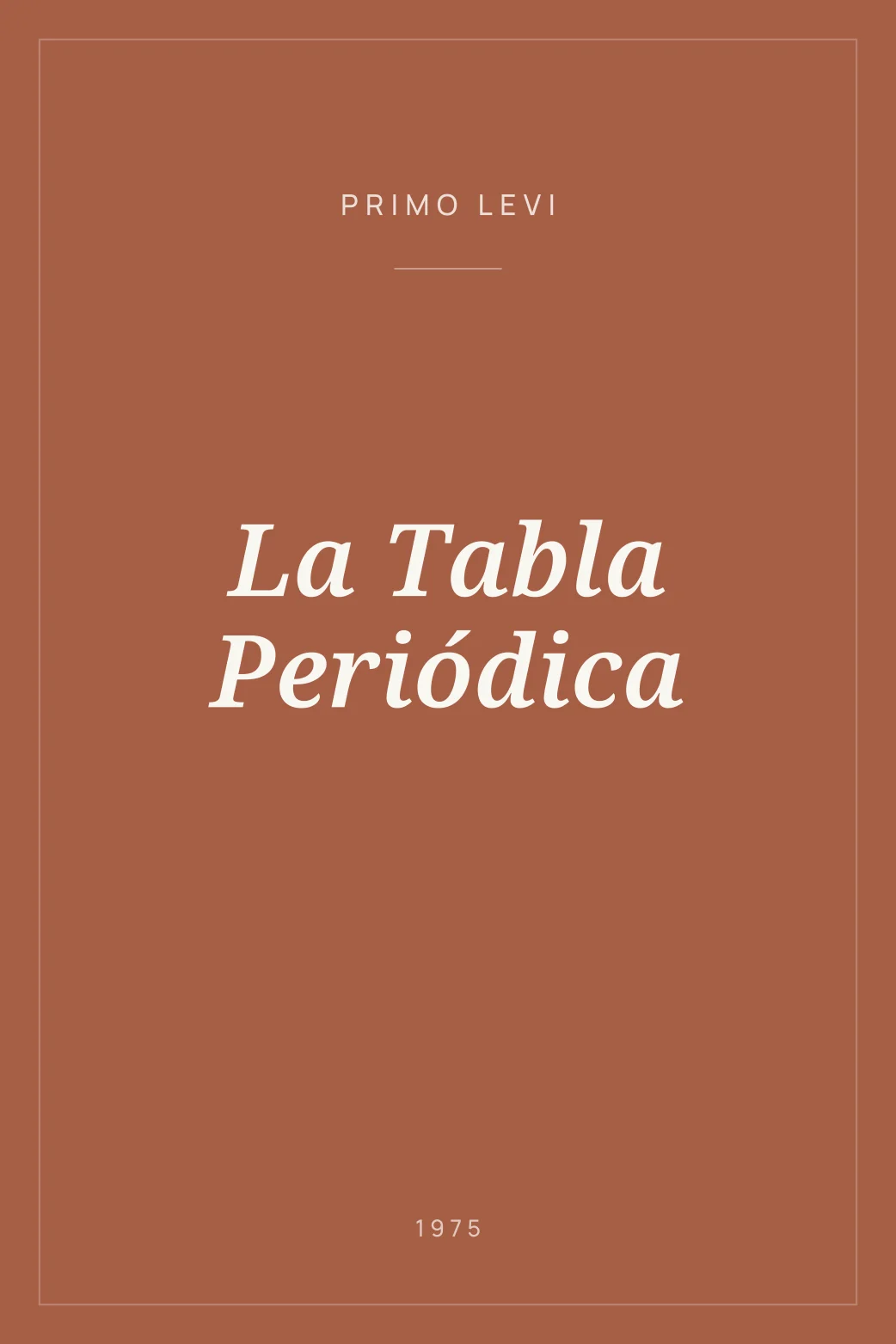 Portada de La Tabla Periódica