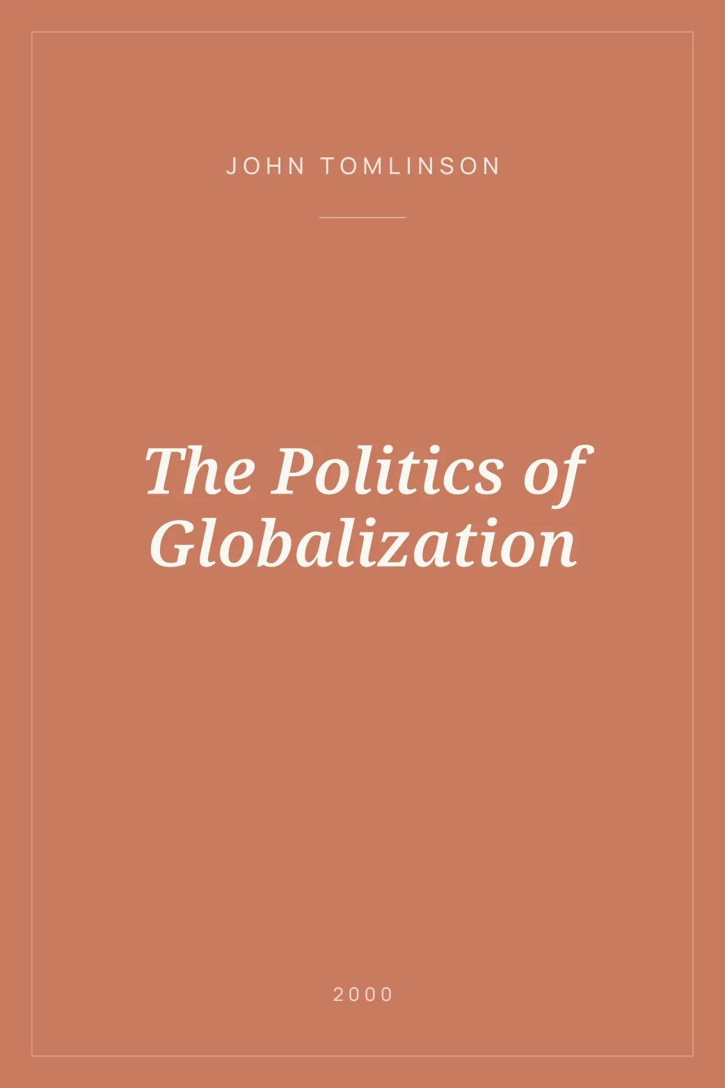 Portada de The Politics of Globalization