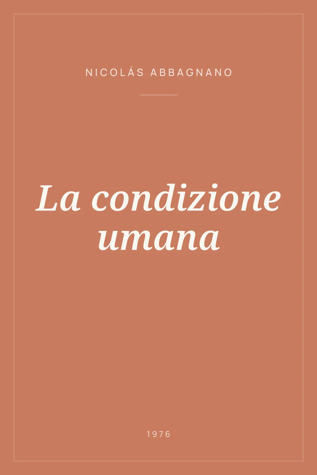 Portada de La condizione umana