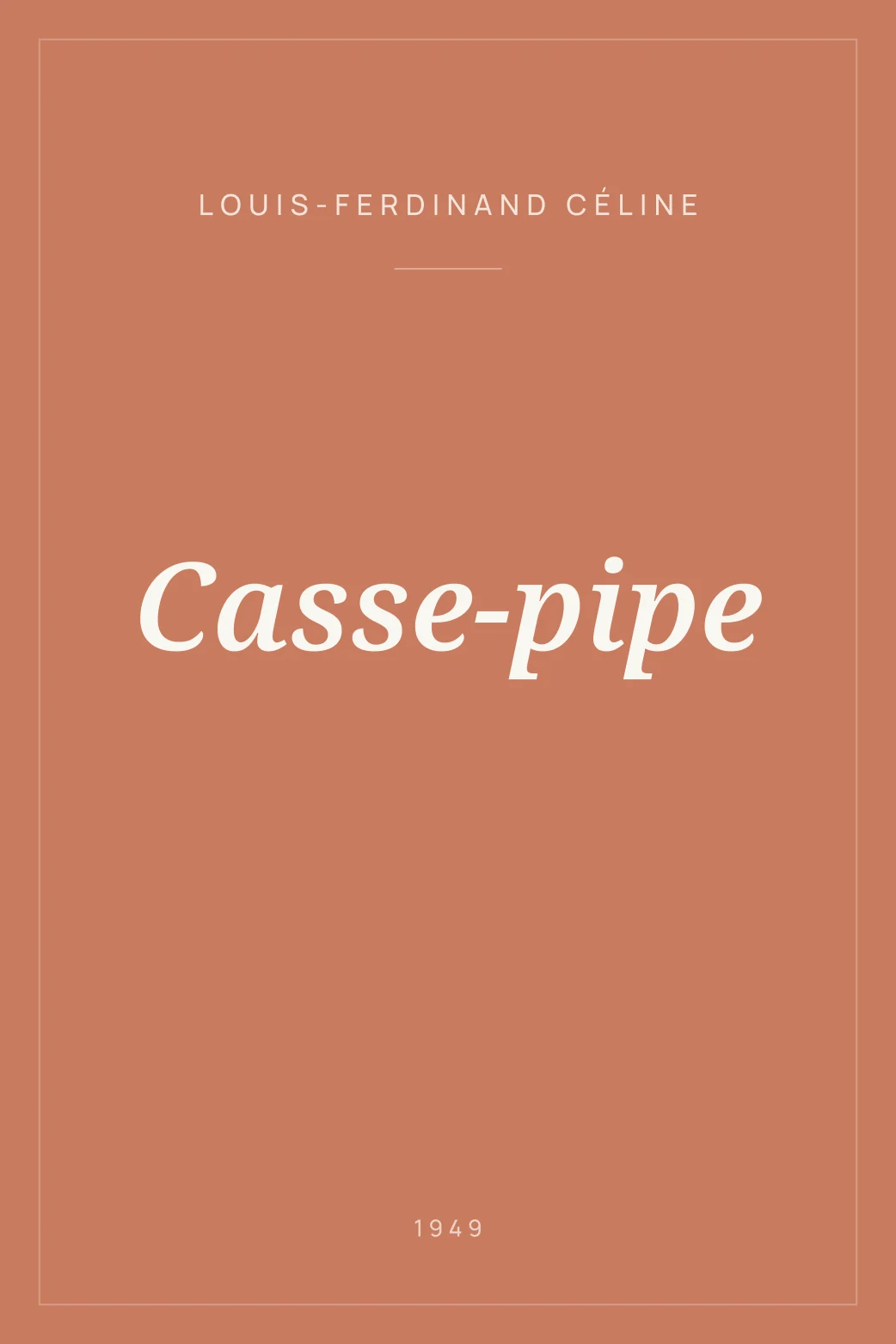 Portada de Casse-pipe