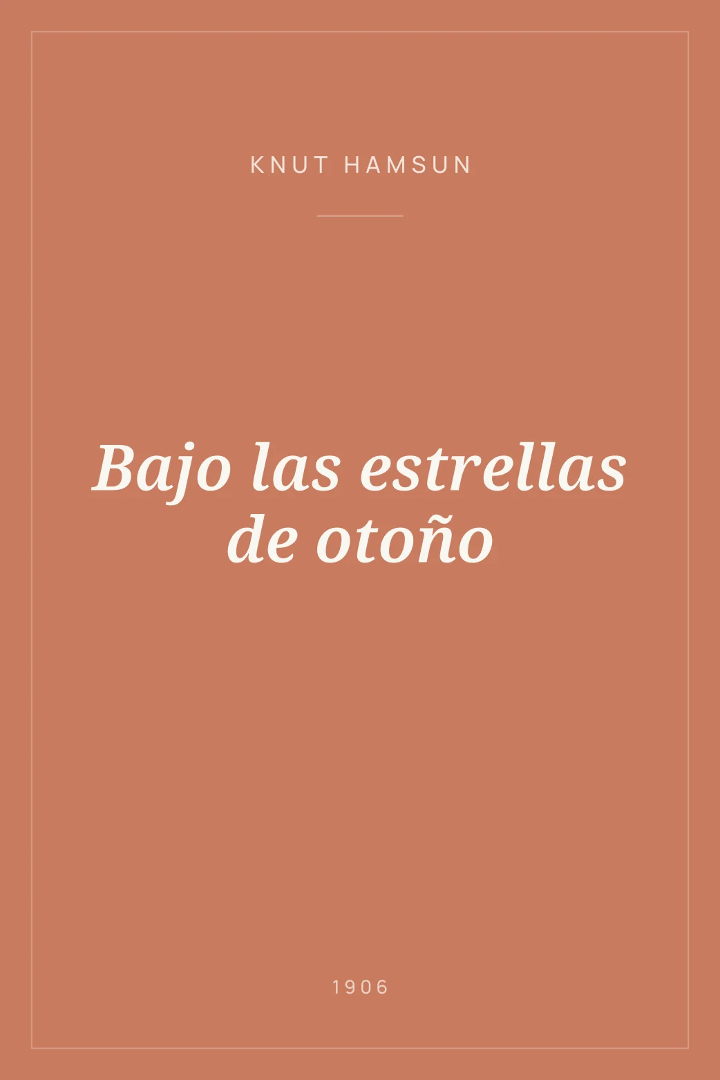 Portada de Bajo las estrellas de otoño
