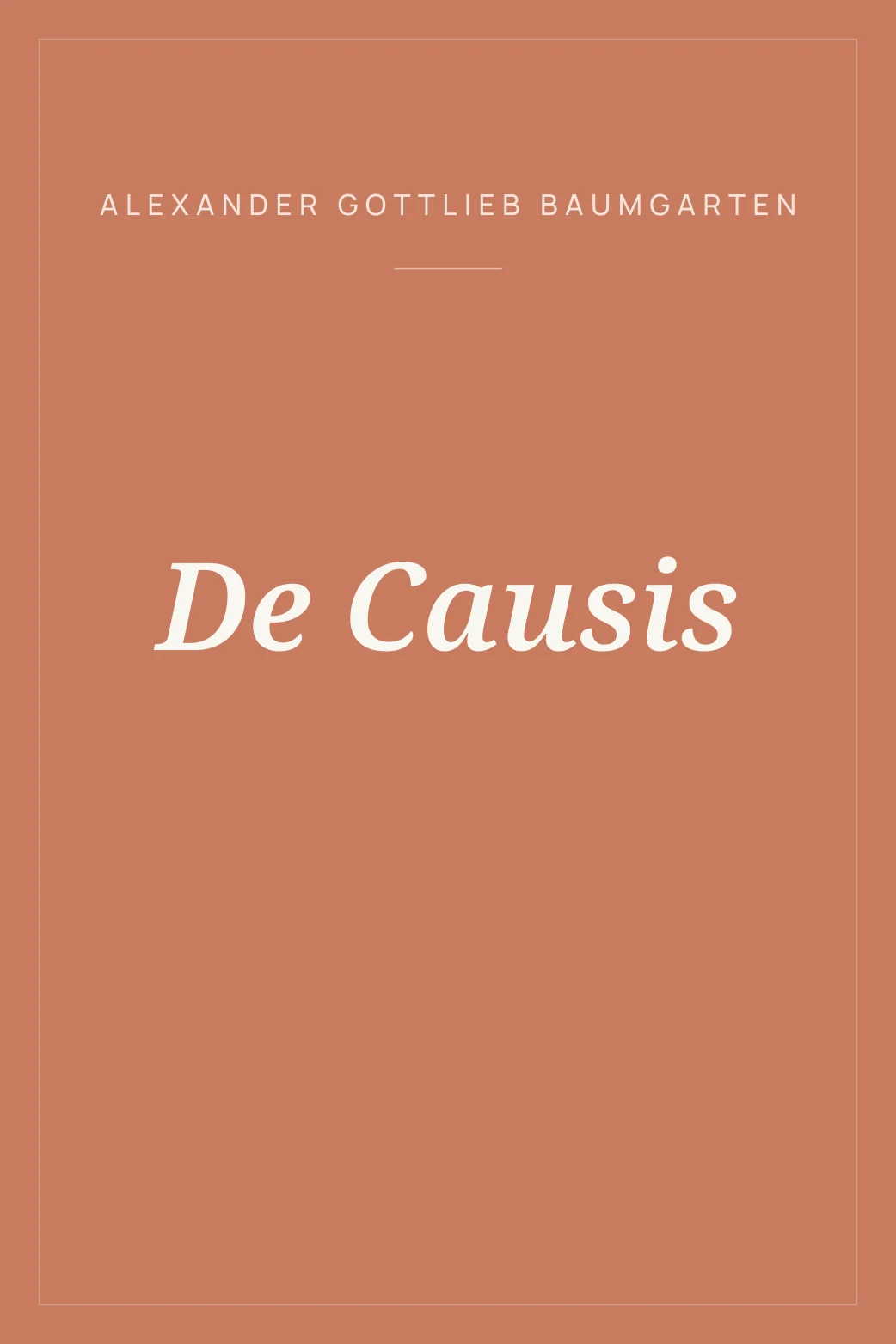 Portada de De Causis