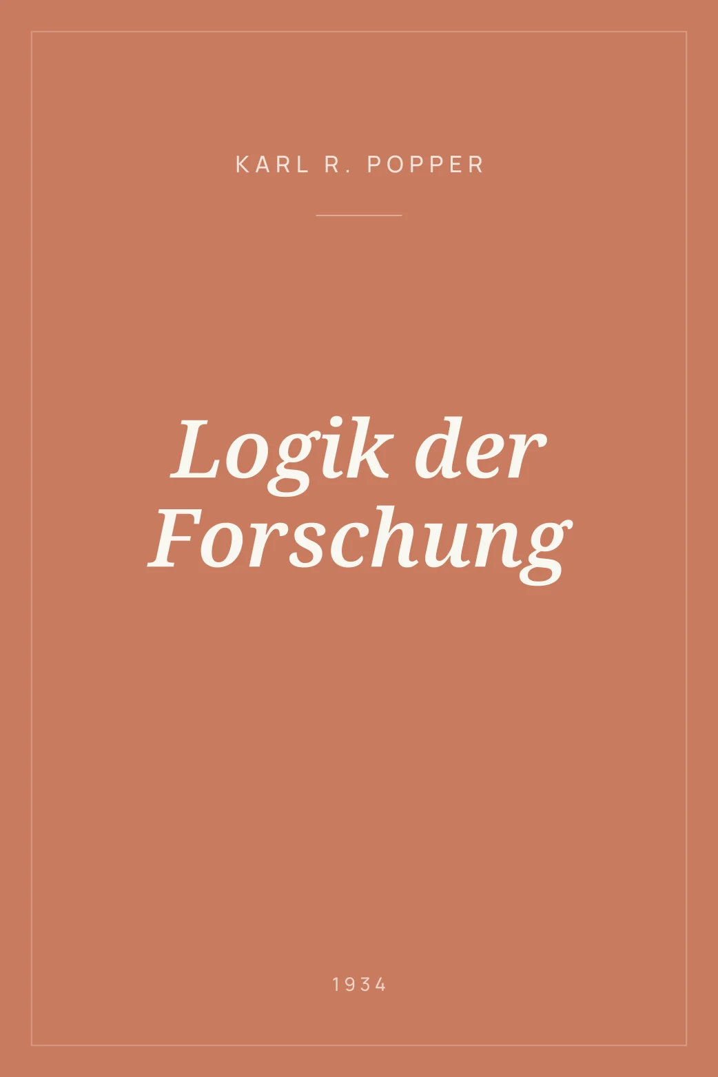 Portada de Logik der Forschung