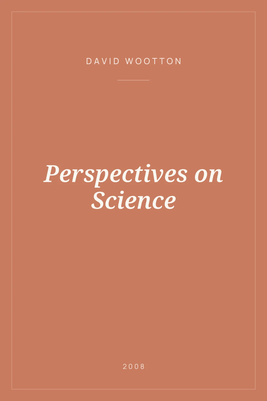 Portada de Perspectives on Science