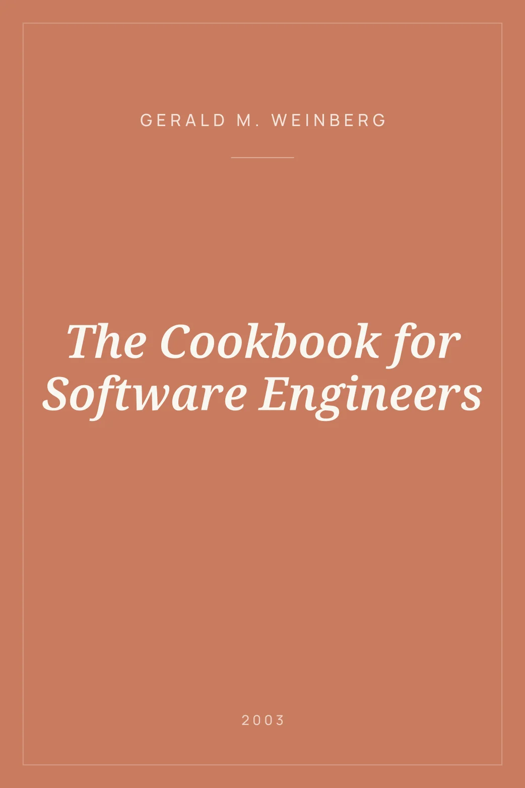 Portada de The Cookbook for Software Engineers