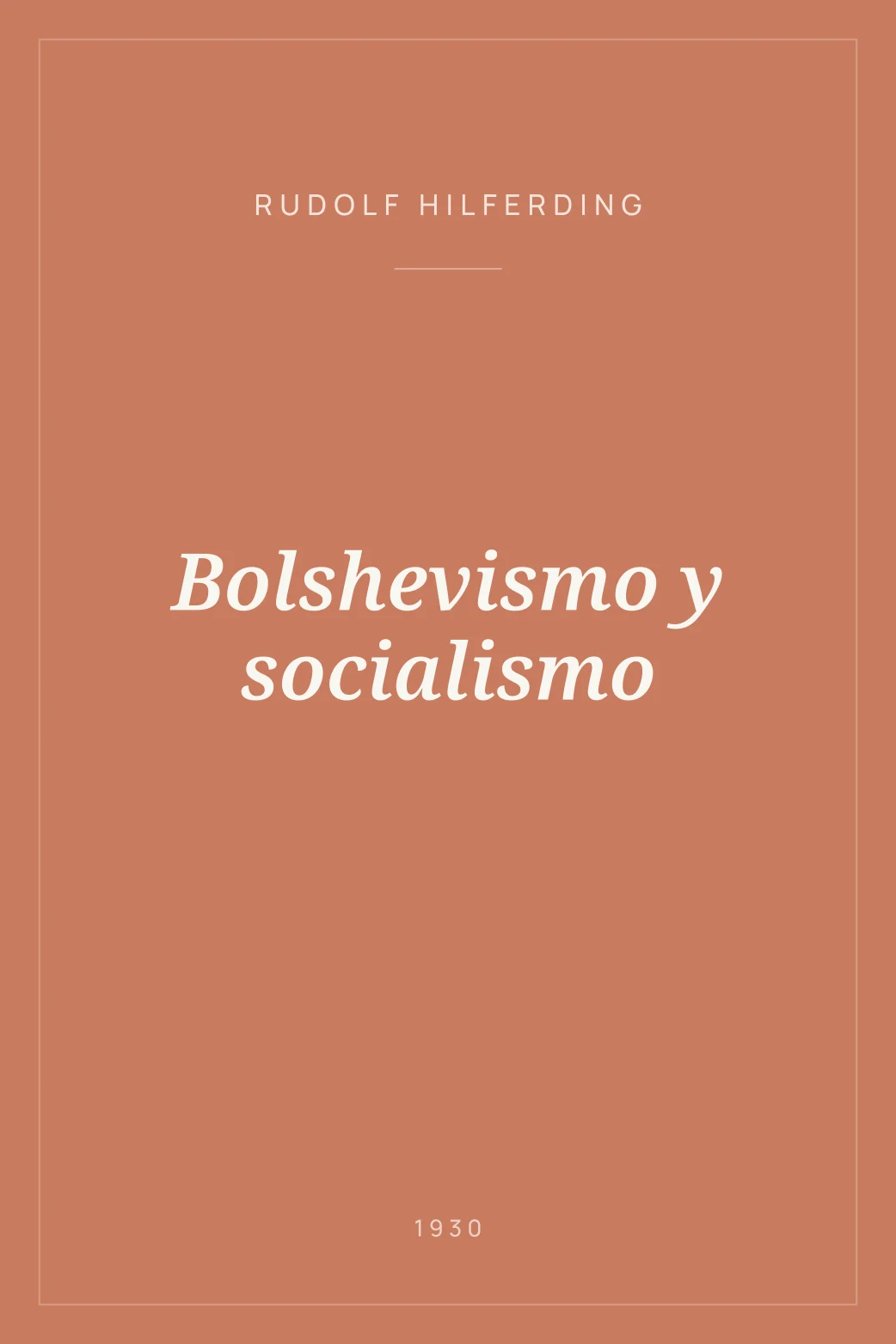Portada de Bolshevismo y socialismo