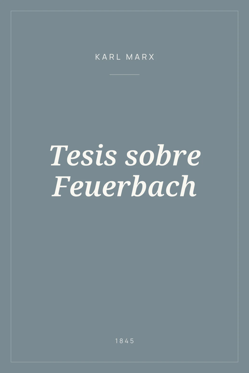 Portada de Tesis sobre Feuerbach