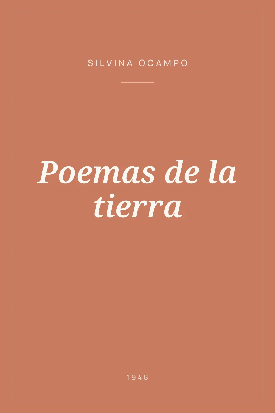 Portada de Poemas de la tierra
