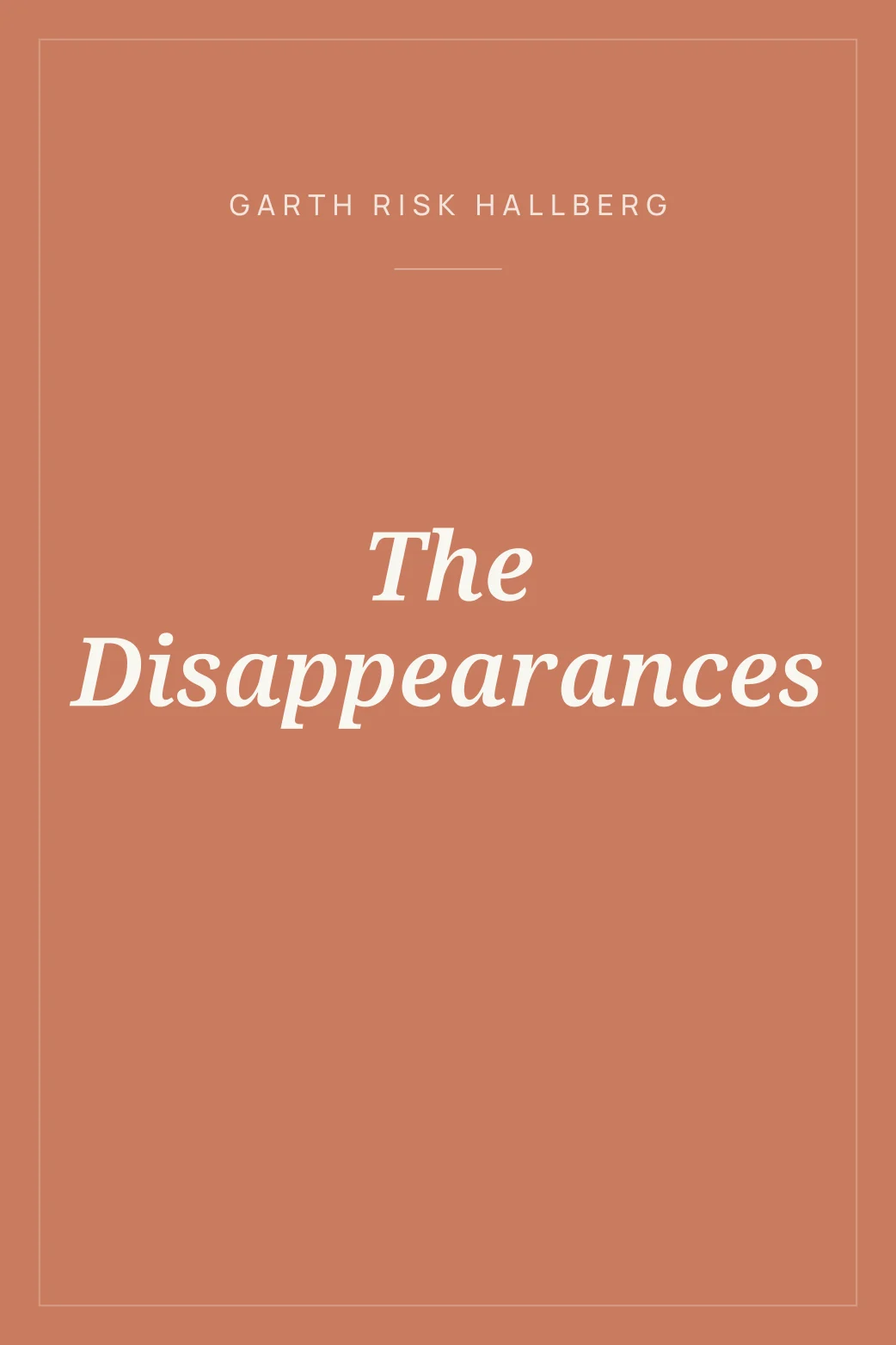 Portada de The Disappearances