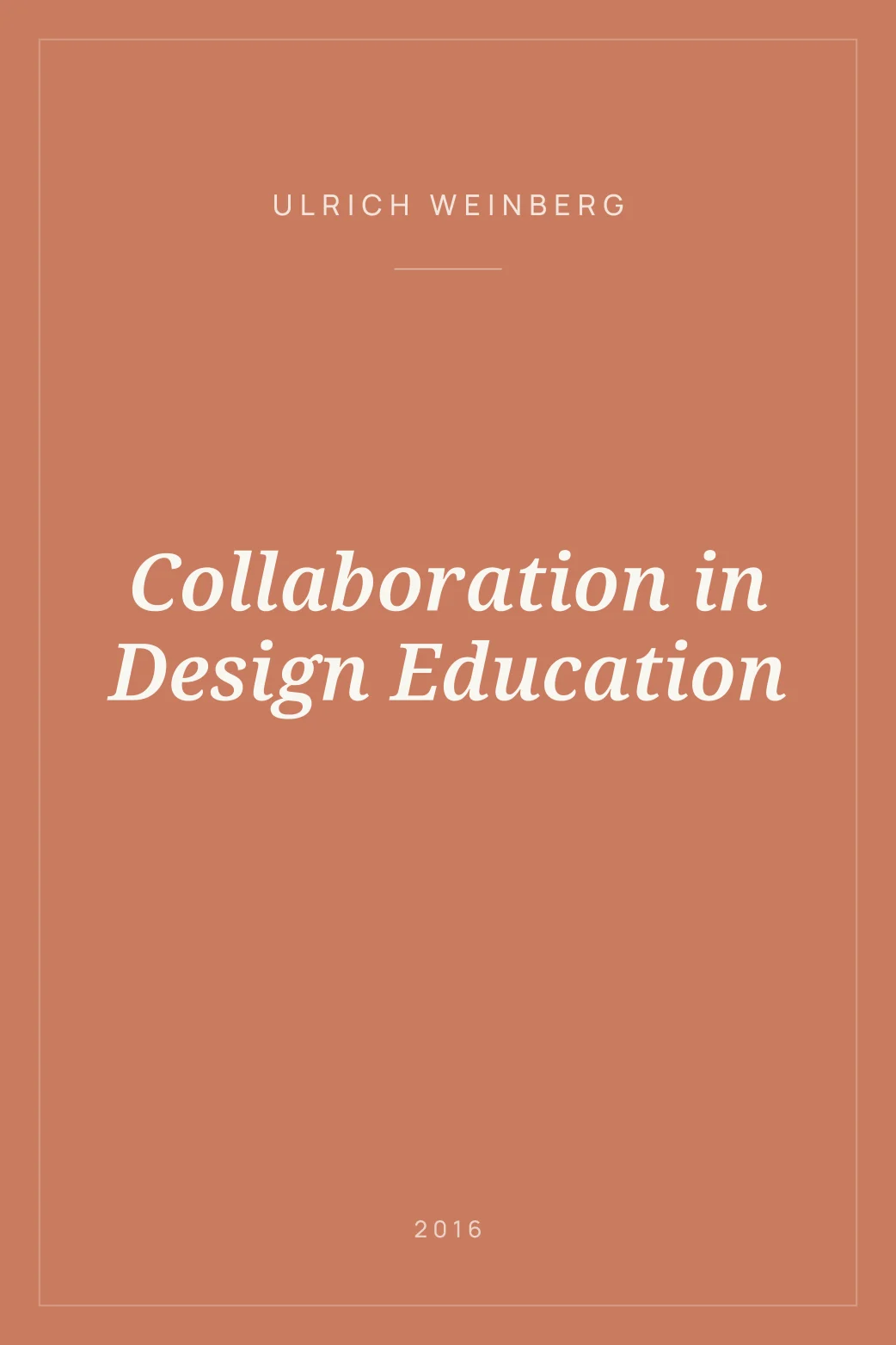 Portada de Collaboration in Design Education