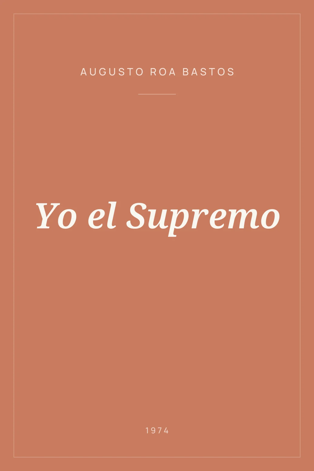 Portada de Yo el Supremo
