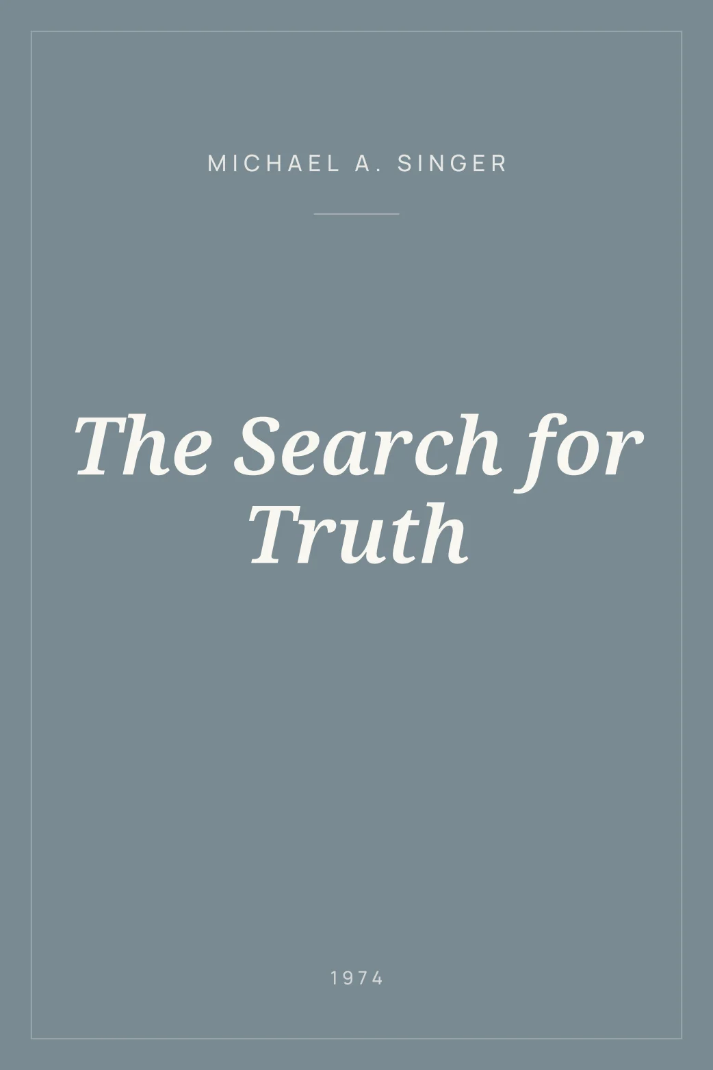 Portada de The Search for Truth