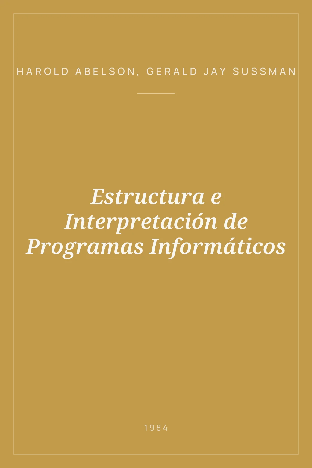 Portada de Estructura e Interpretación de Programas Informáticos