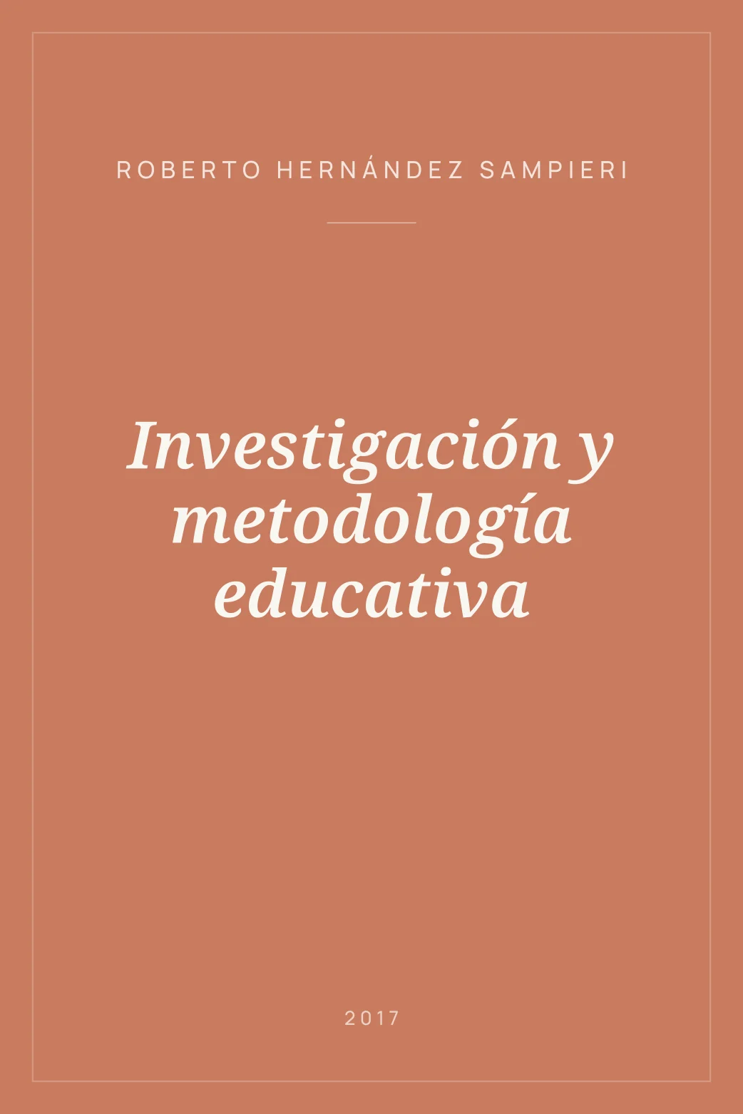 Portada de Investigación y metodología educativa