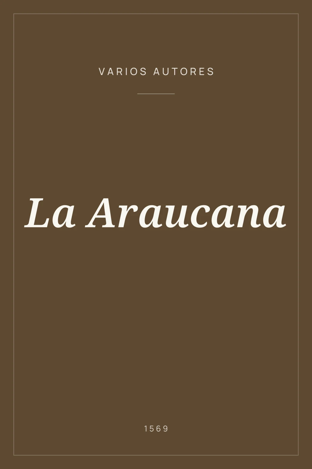 Portada de La Araucana