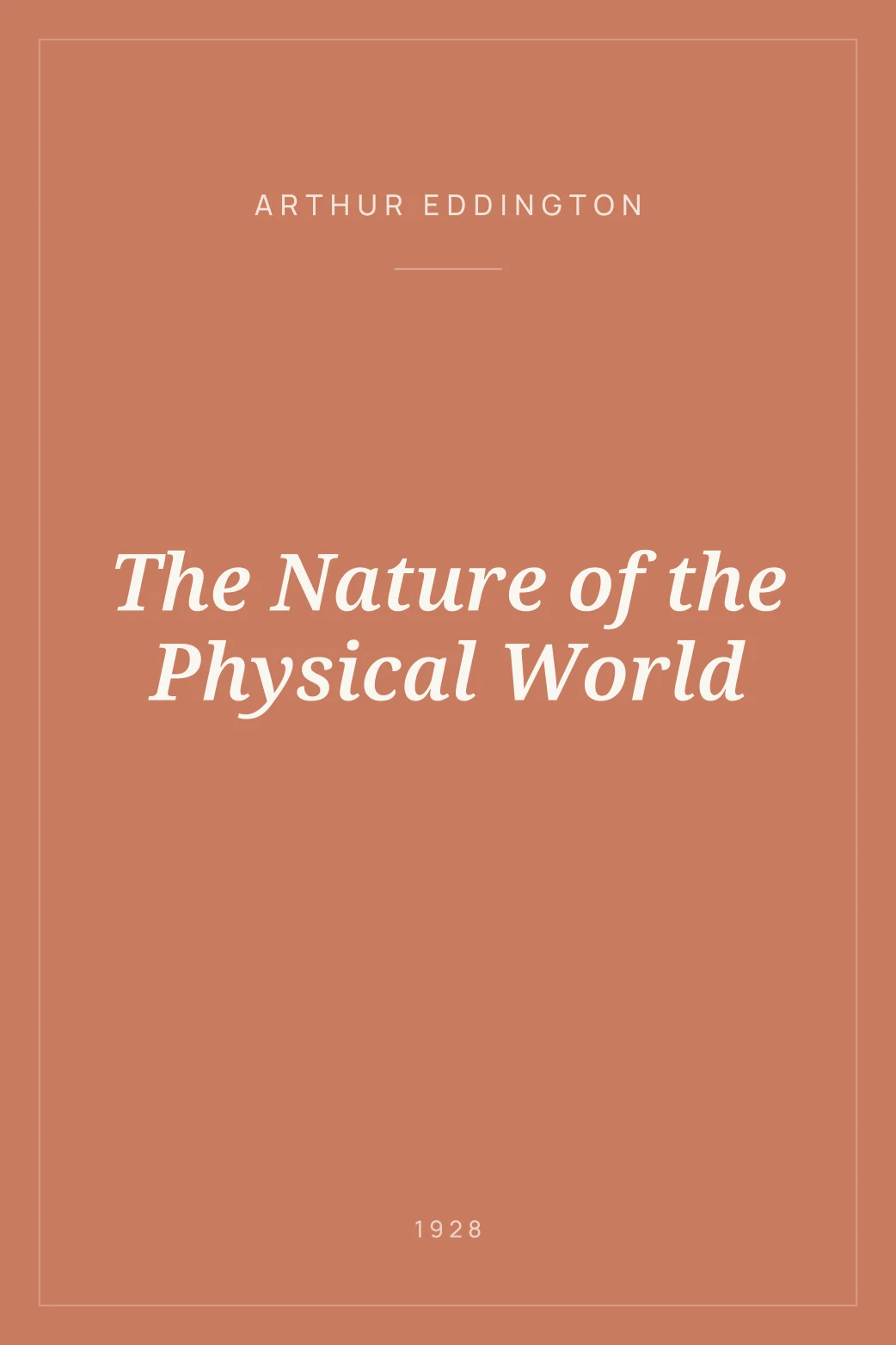 Portada de The Nature of the Physical World