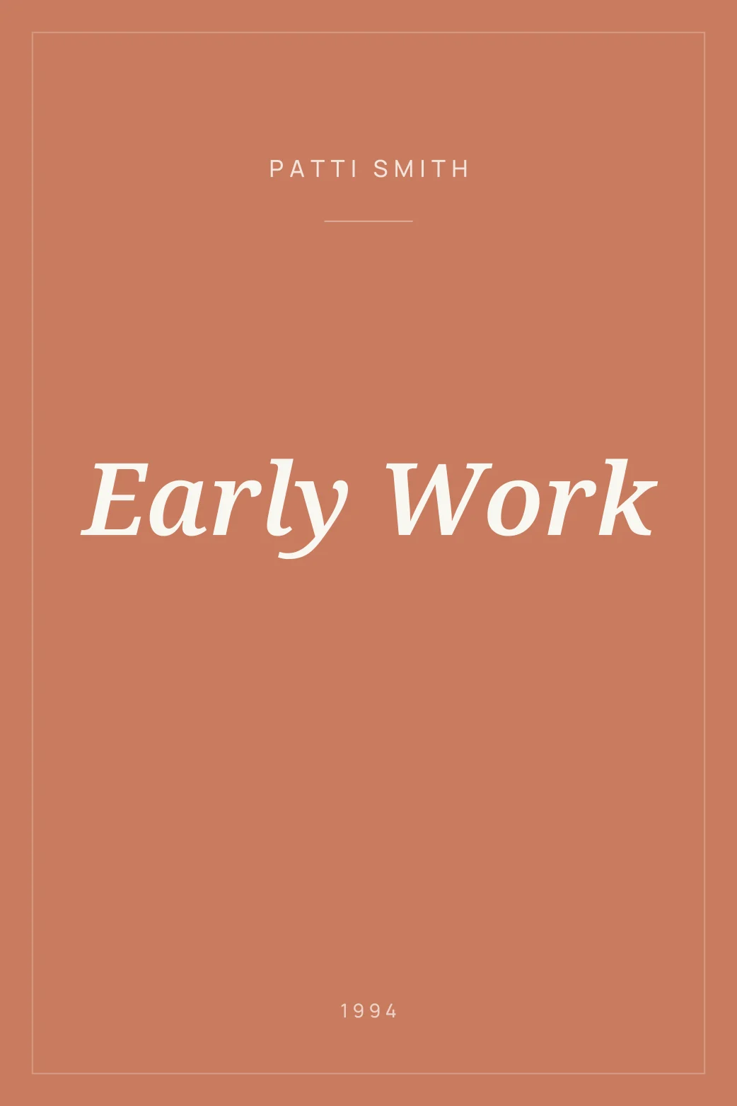 Portada de Early Work