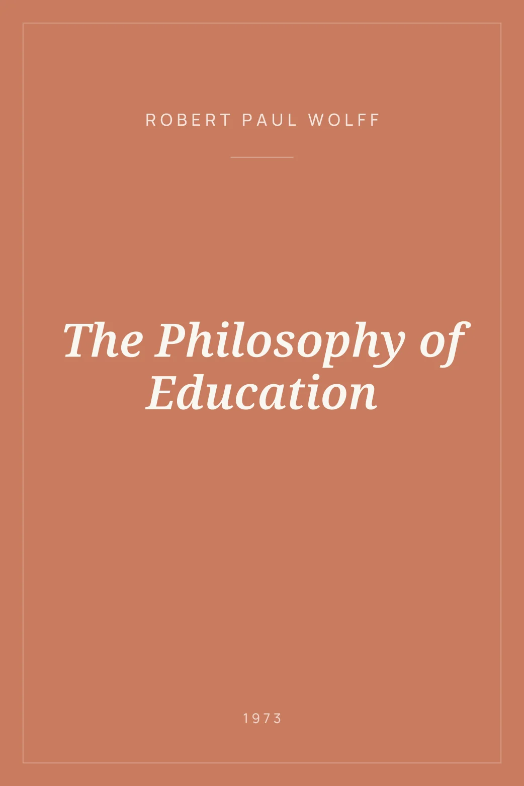 Portada de The Philosophy of Education