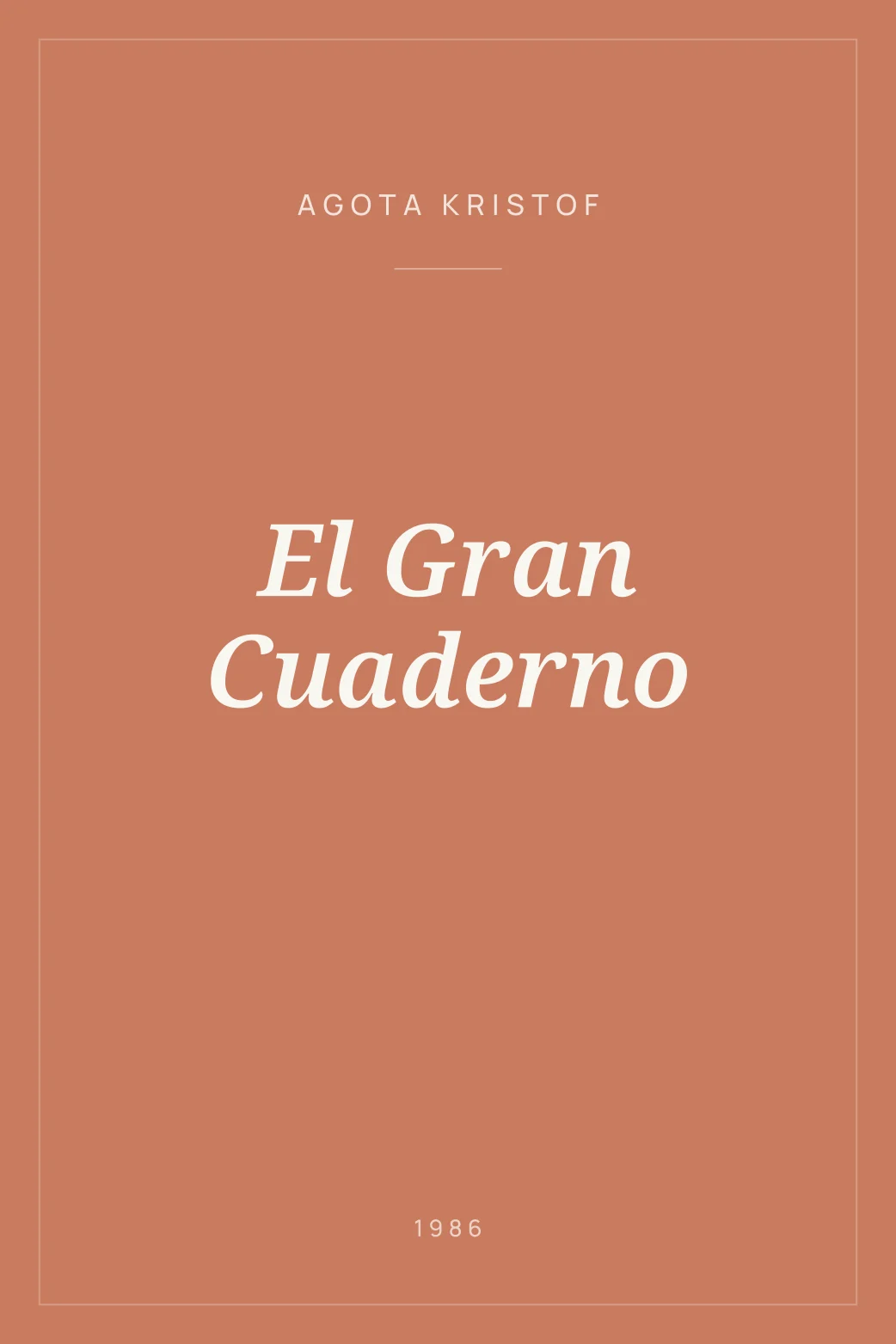 Portada de El Gran Cuaderno