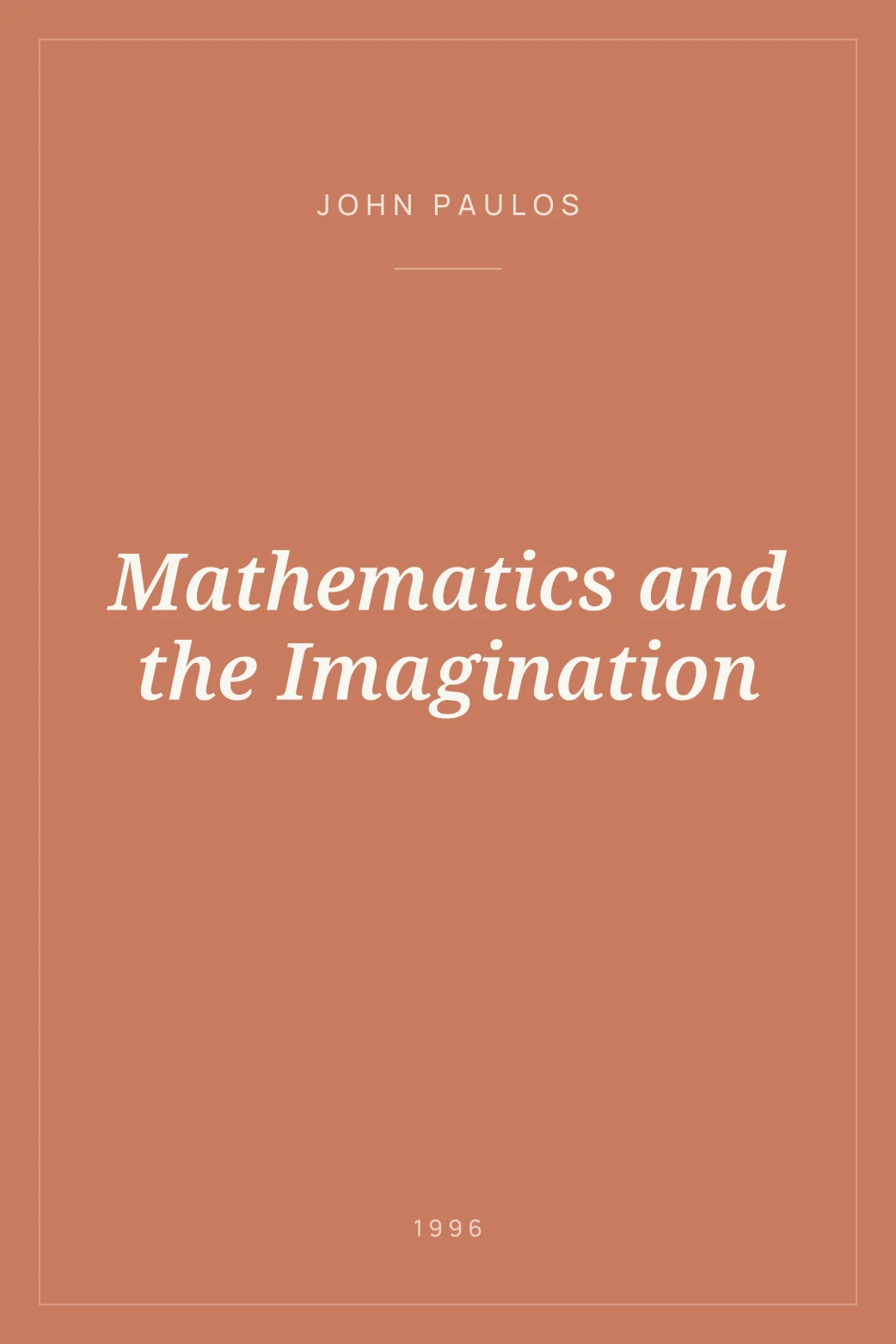 Portada de Mathematics and the Imagination