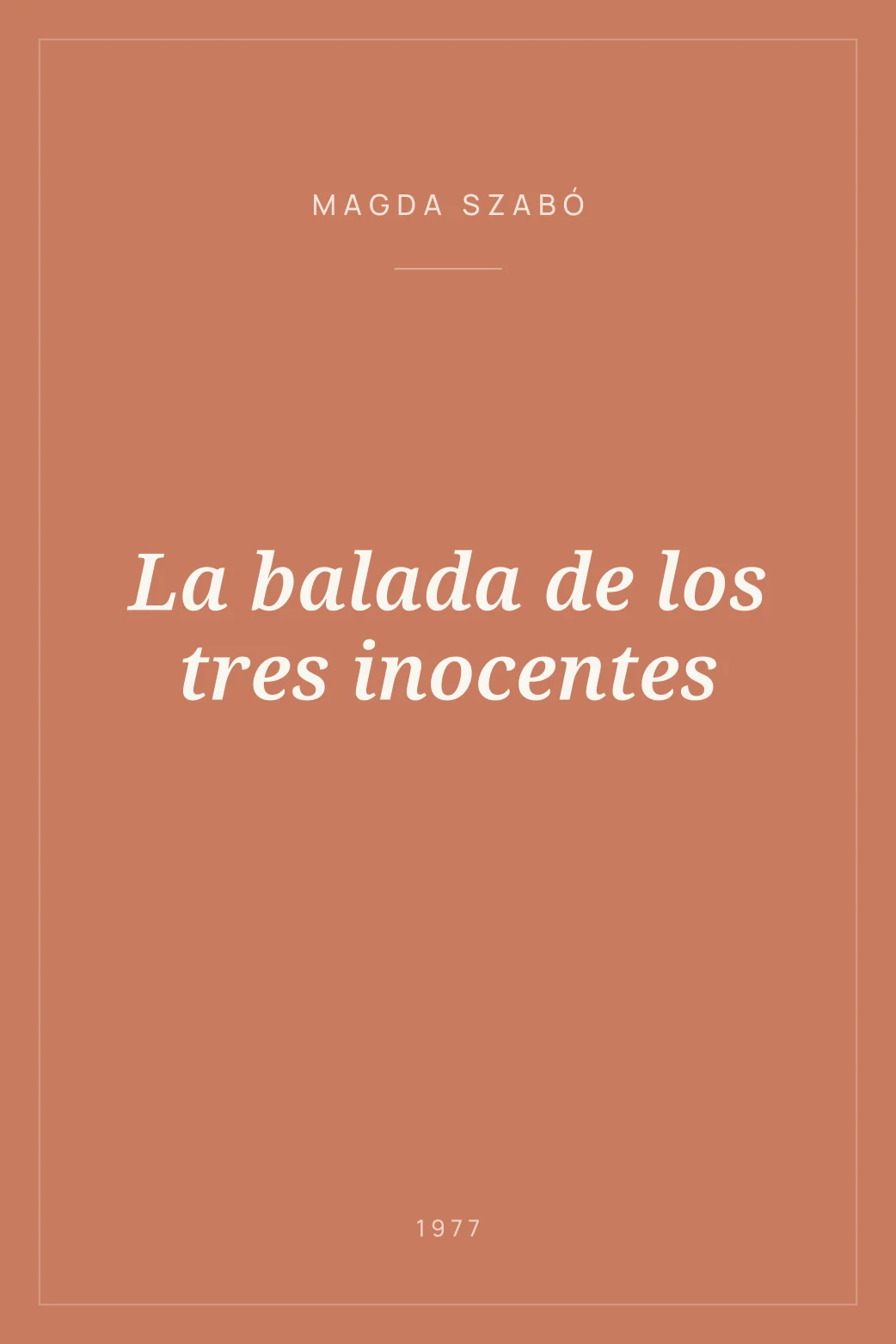 Portada de La balada de los tres inocentes