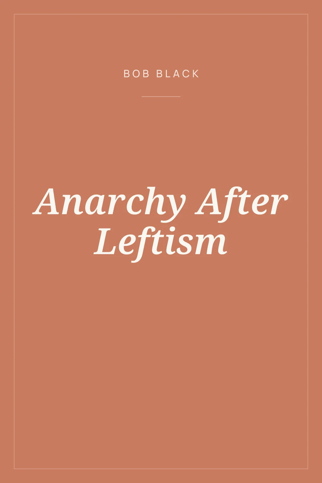 Portada de Anarchy After Leftism