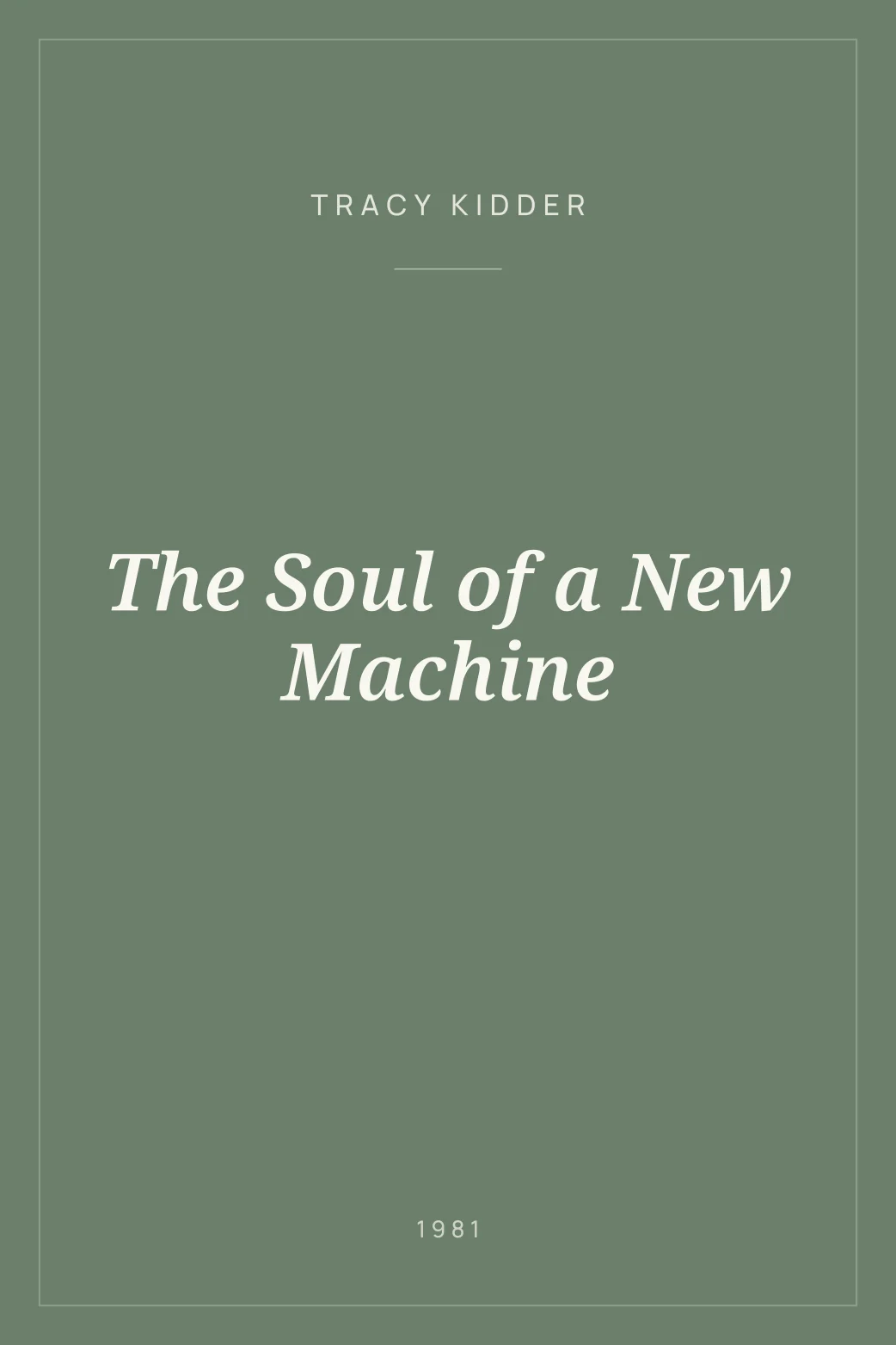 Portada de The Soul of a New Machine