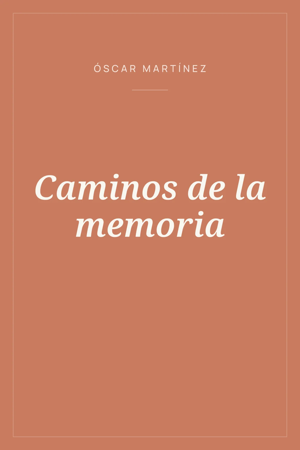 Portada de Caminos de la memoria