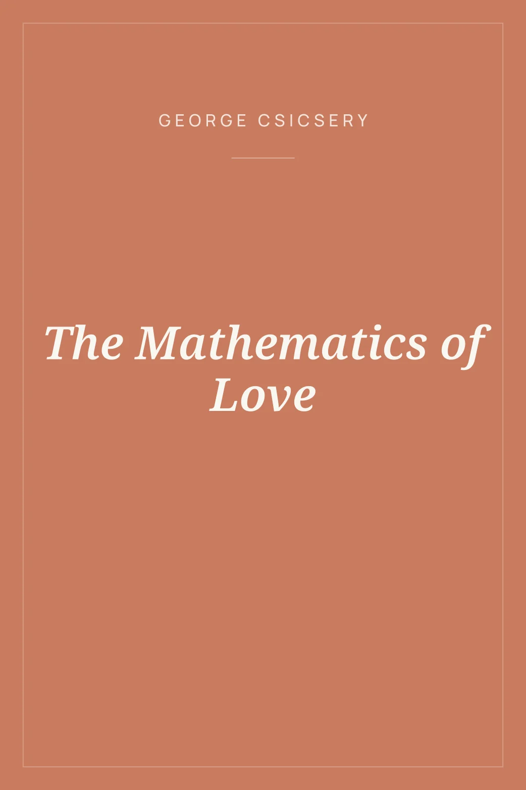 Portada de The Mathematics of Love
