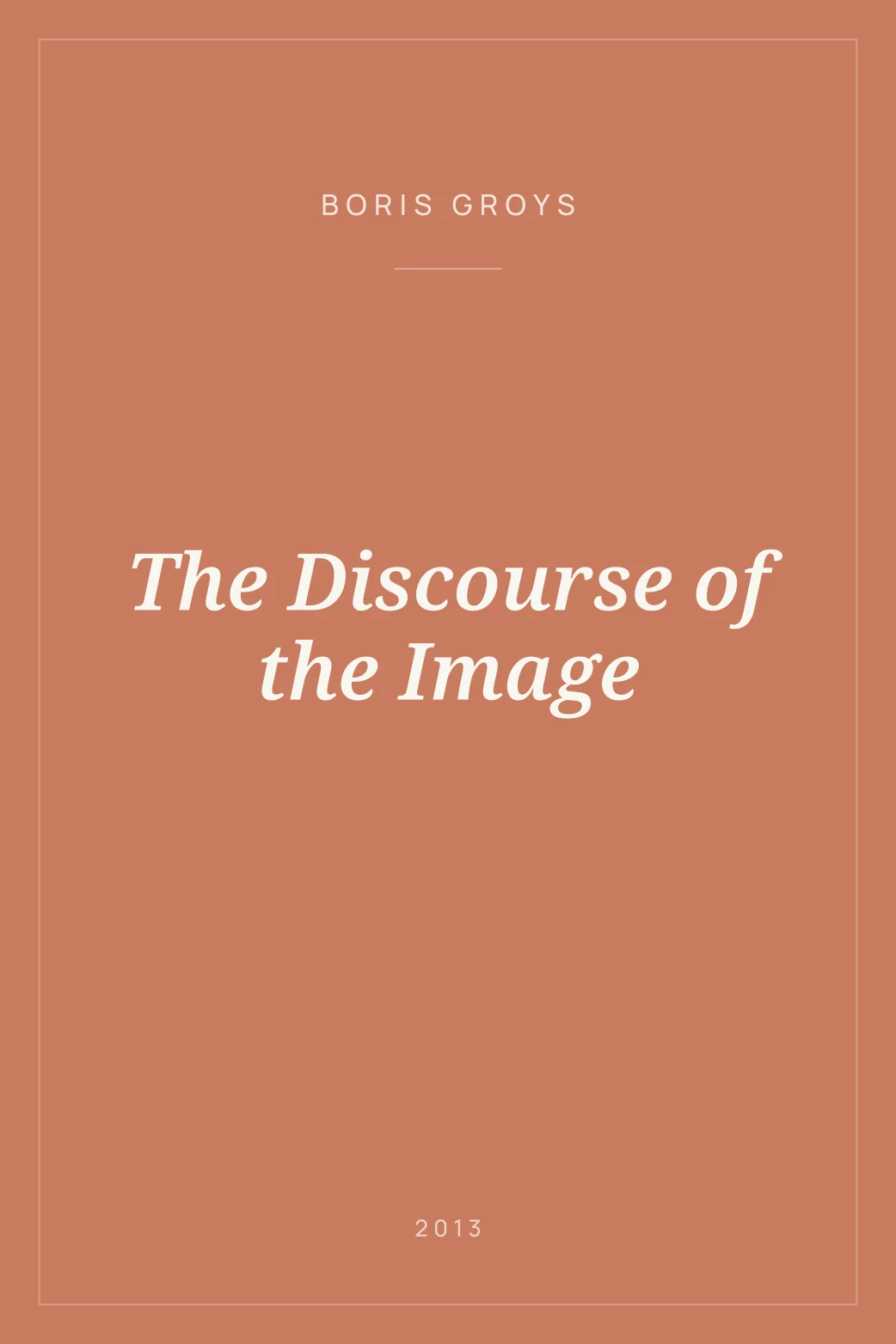 Portada de The Discourse of the Image