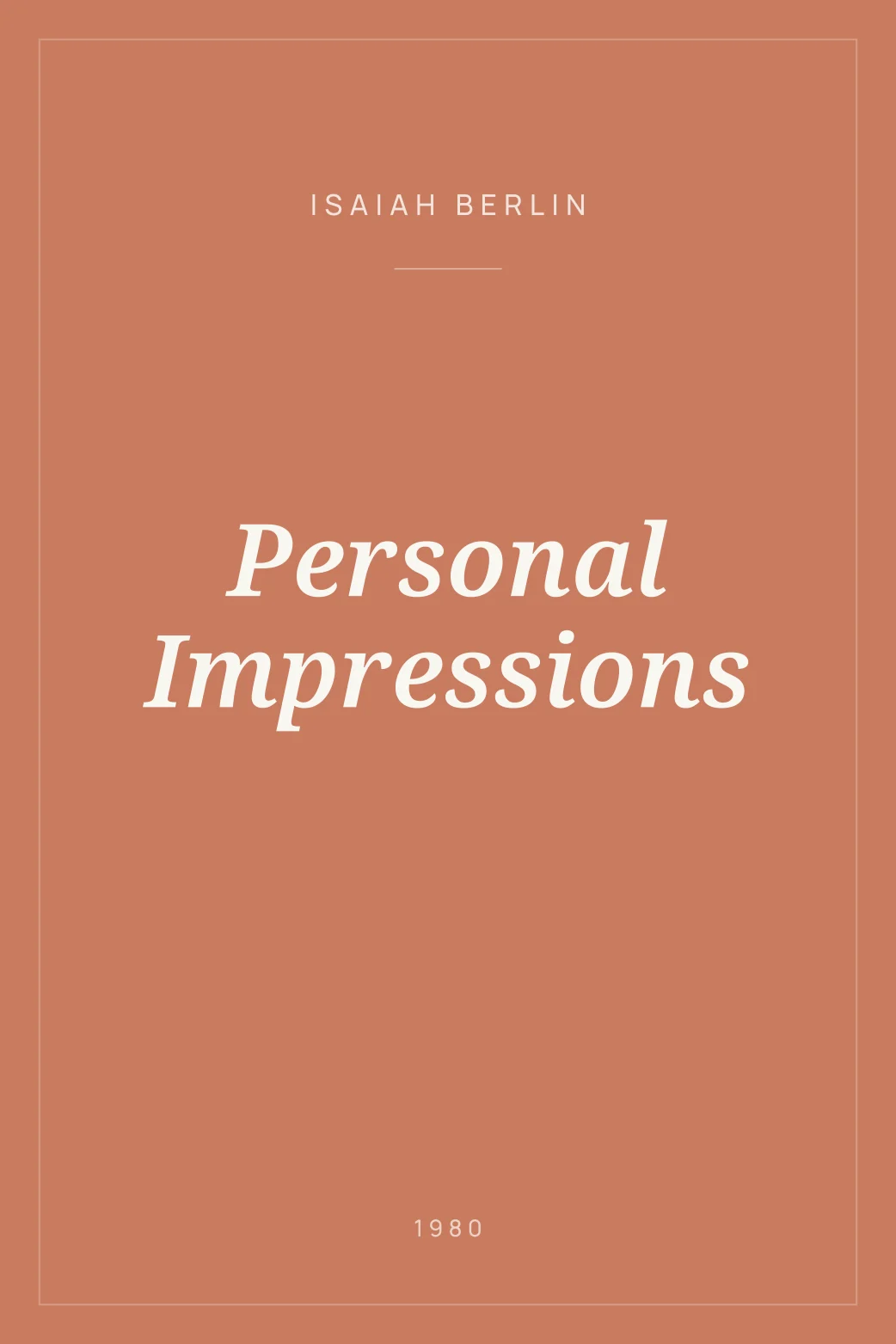 Portada de Personal Impressions