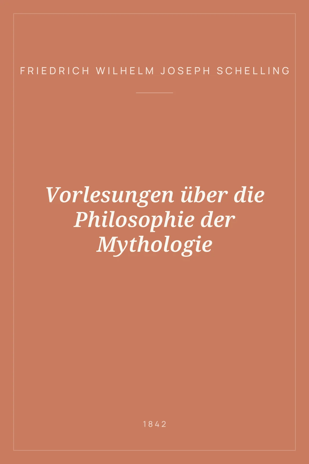 Portada de Vorlesungen über die Philosophie der Mythologie