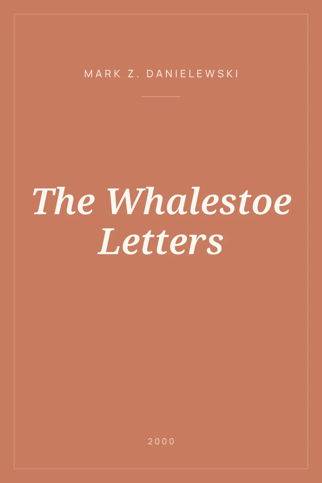 Portada de The Whalestoe Letters