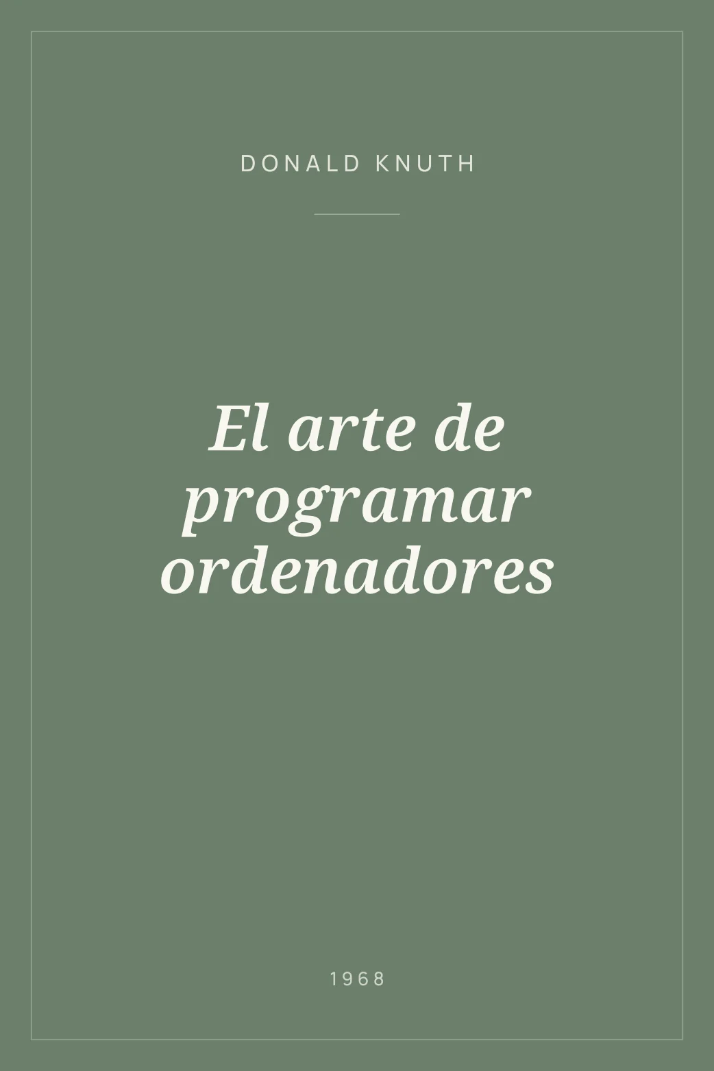 Portada de El arte de programar ordenadores