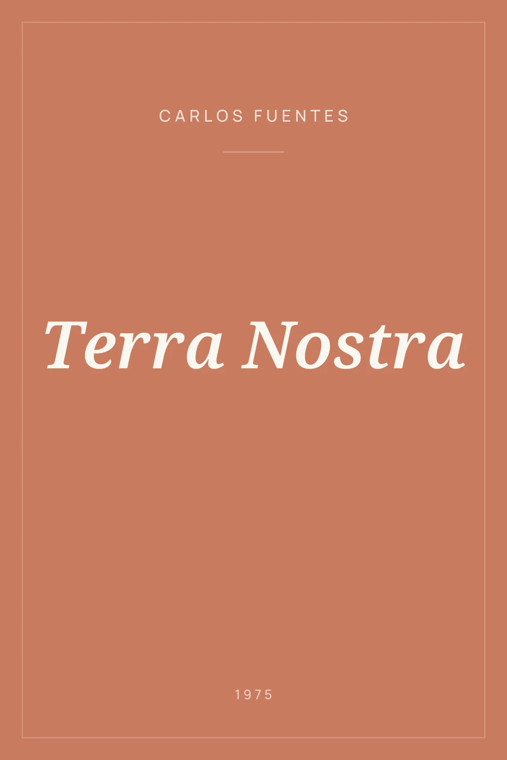 Portada de Terra Nostra