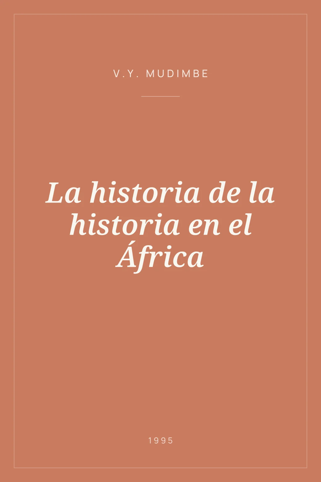 Portada de La historia de la historia en el África