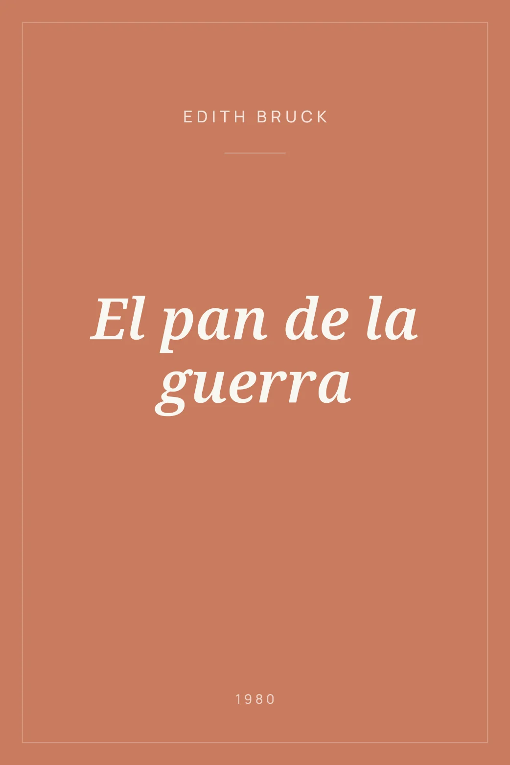 Portada de El pan de la guerra