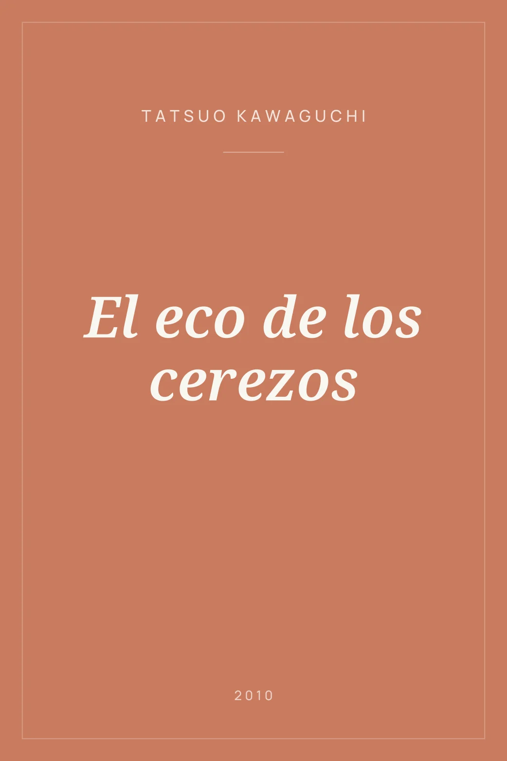 Portada de El eco de los cerezos