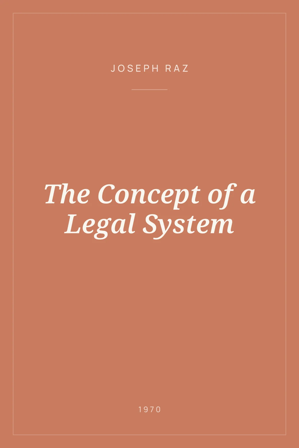 Portada de The Concept of a Legal System