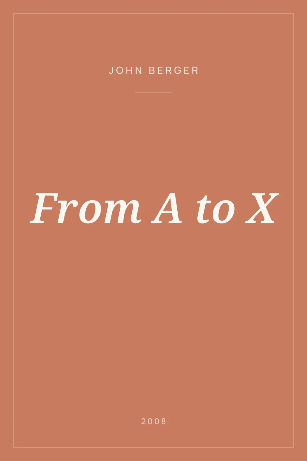 Portada de From A to X