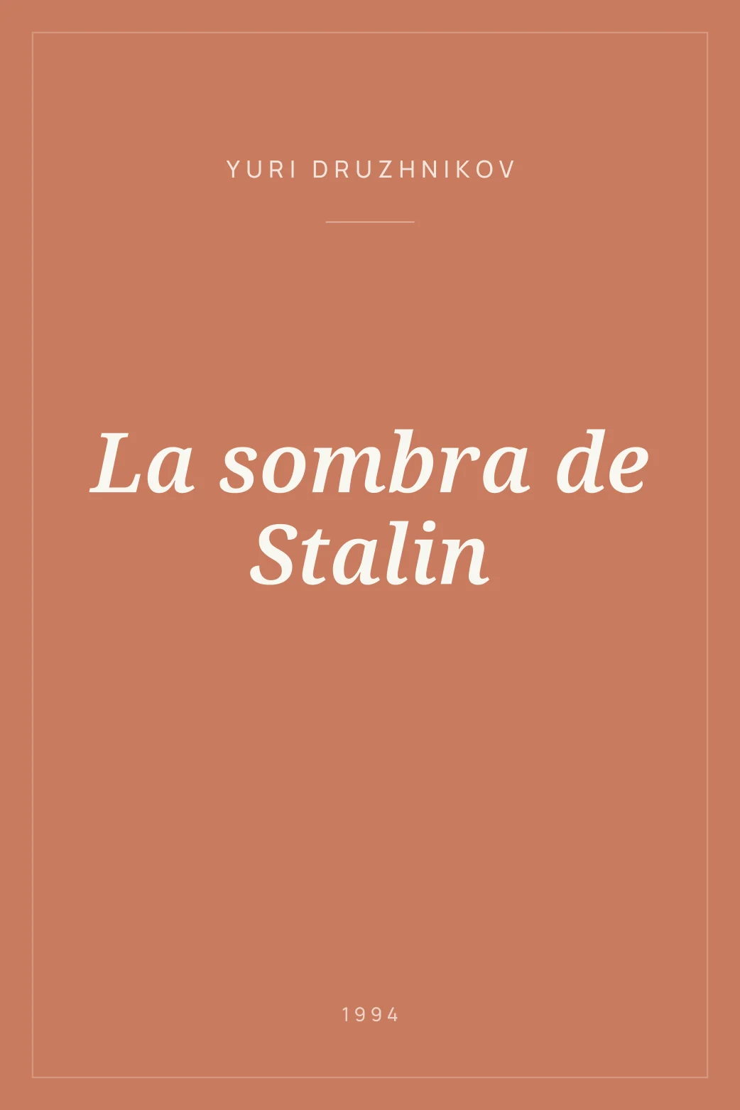 Portada de La sombra de Stalin