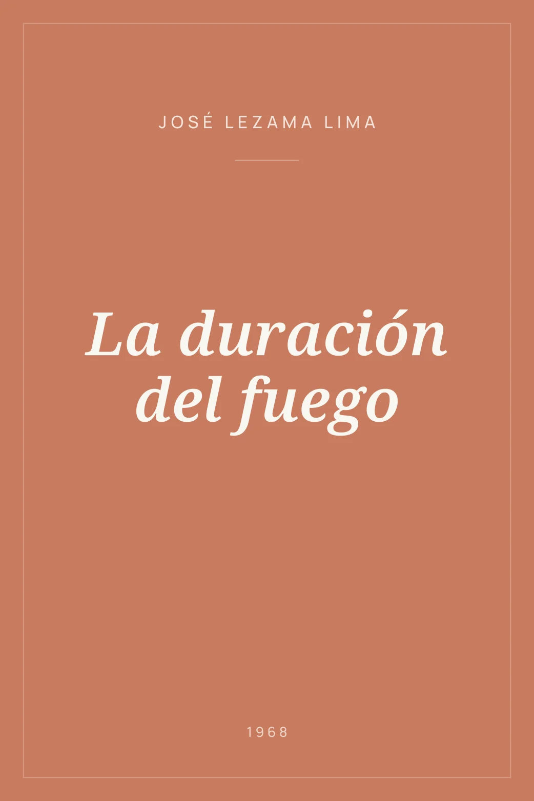 Portada de La duración del fuego